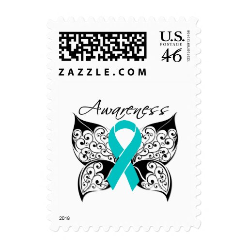 Tattoo Butterfly Awareness - Ovarian Cancer Stamp