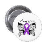 Tattoo Butterfly Awareness - Pancreatic Cancer buttons
