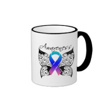 Tattoo Butterfly Awareness - Thyroid Cancer Coffee Mug