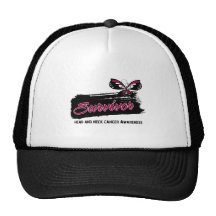 Tattoo Butterfly Head and Neck Cancer Survivor Trucker Hats