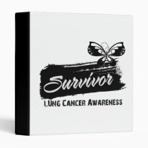 Tattoo Butterfly Lung Cancer Survivor Binder