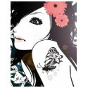 Tattoo Girl with Flowers t-shirts by Keldug Tattoo Girl with Flowers t-shirts