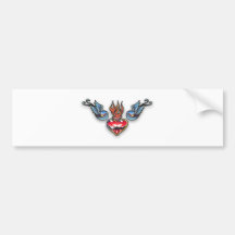 Tattoo heart bumper sticker