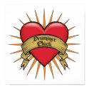 Tattoo Heart Drummer Chick posters