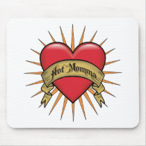 Tattoo Heart Hot Momma mousepads