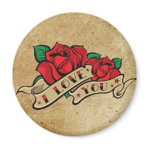 Tattoo I Love You Rose Magnet
