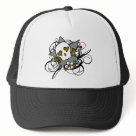 zaz_trucker_hat - Custom Mesh Skull trucker hats featuring skulls by the best artists for truck drivers. You can create a custom skull truckers hat by adding a name or any quote to these high quality mesh hats.: Sizes  Available colors: white_black