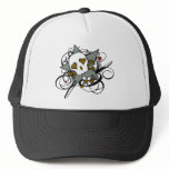 Tattoo Inspired Skull Star Trucker Hat