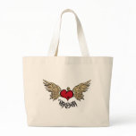 Tattoo MOM Urban Crowned Heart With Wings bags