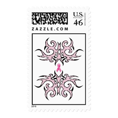 Tattoo Pink Ribbon Postage by