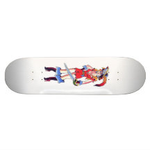 Tattoo Pirate Girl With Sword Skateboard
