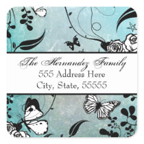 Tattoo Rose and Fluers Address Label Seals/Tags stickers