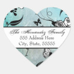 Tattoo Rose and Fluers Address Label Seals/Tags Sticker