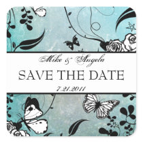Tattoo Rose and Fluers Save the Date Seals stickers