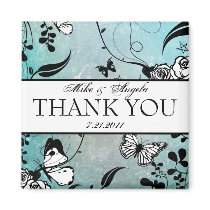 Tattoo Rose and Fluers Thank You Magnet