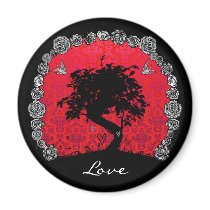 Tattoo Rose Bonsai Tree of Love Swallow magnets