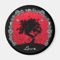 Tattoo Rose Bonsai Tree of Love Swallow magnets