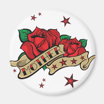 Tattoo Rose Mother Illustration. magnets