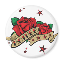 Tattoo Rose Mother Illustration. magnets
