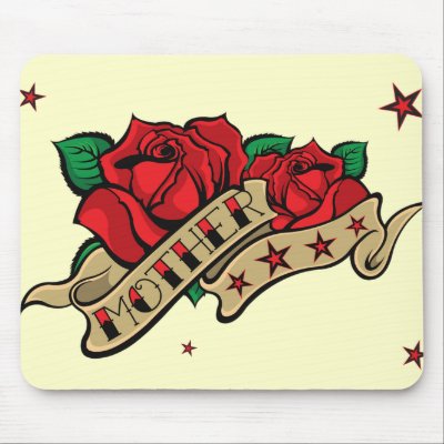 Tattoo Rose Mother Mouse Pad