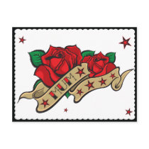 Tattoo Rose Mum postcards