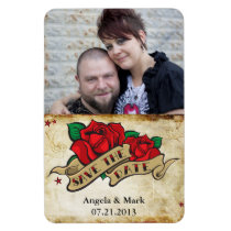Tattoo Rose Save the date Photo Magnet magnets