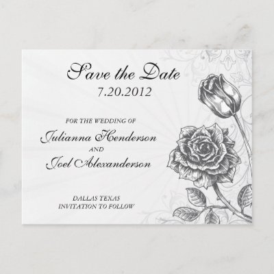 Tattoo Rose Save the Date