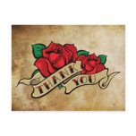 Tattoo Rose Thank You postcards