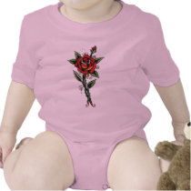 tattoo rose . t-shirts