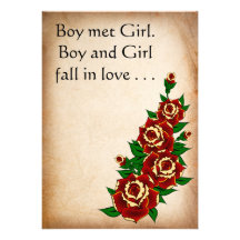 Tattoo Rose Wedding Invitation