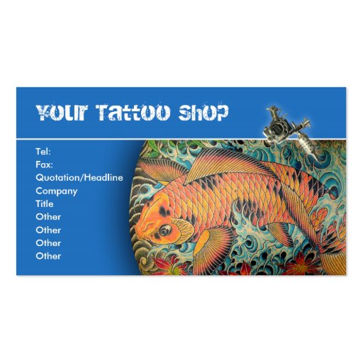 Tattoo Shop Business Cards (front side)
