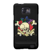 Tattoo Skull Heart Flowers Samsung Galaxy Case