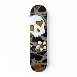 Tattoo Skull Illustrated Skateboard