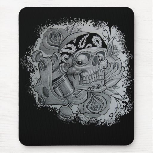 tattoo skull mousepads