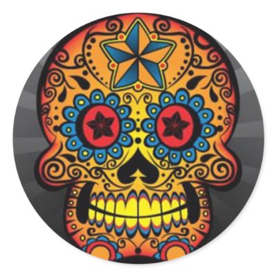 tattoo skull sticker for cinque de mayo or any of your grunge requirements