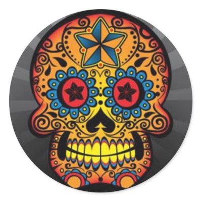 tattoo skull sticker for cinque de mayo or any of your grunge requirements