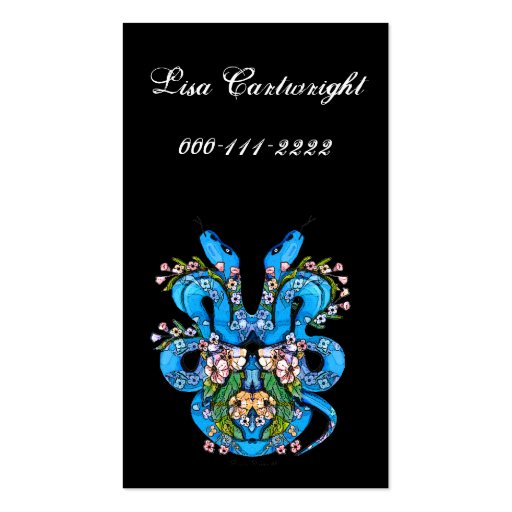 Tattoo Style Business Card (front side)