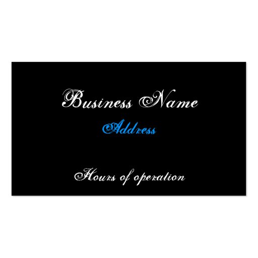 Tattoo Style Business Card (back side)