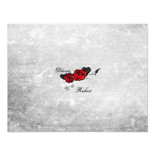 Tattoo Style Muerte Skull and Flourishes Invite
