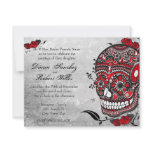 Tattoo Style Muerte Skull and Flourishes Invite