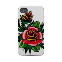 Tattoo Style Rose Iphone 4 Tough Cases