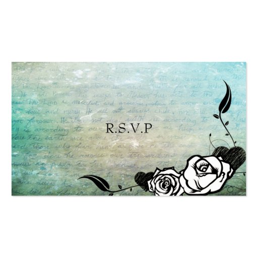 Tattoo Sugar Skull Muerte RSVP Cards Business Card Templates (back side)