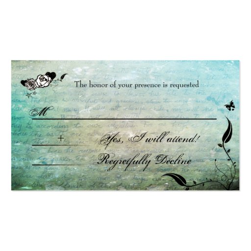 Tattoo Sugar Skull Muerte RSVP Cards Business Card Templates (front side)