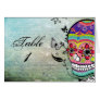 Tattoo Sugar Skull Muerte WeddingTable Place Cards