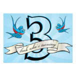 tattoo swallow bird kids ibirthay party invitation