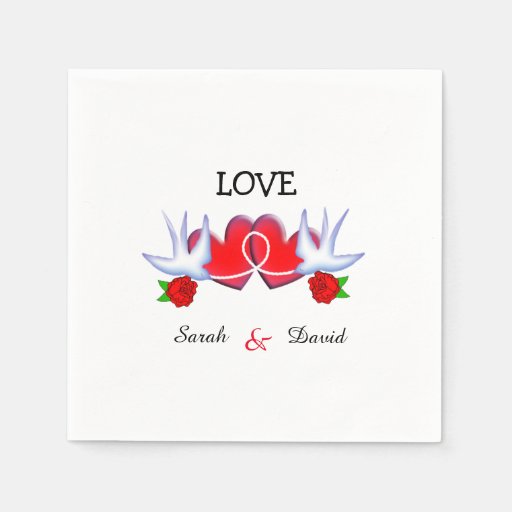 Tattoo Paper Napkins | tattoo swallow hearts and roses design paper napkin zazzle Tattoo Paper Napkins | tattoo swallow hearts and roses design paper napkin zazzle