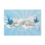 Tattoo Swallows and Scroll Reception card invitations