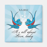 Tattoo Swallows Save the Date Wedding Magnet