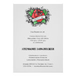 Tattoo theme Sweet 16 Invitaion Personalized Invitation