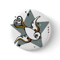 Tattoo Urban Swallow Bird Design buttons